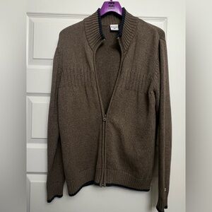 Columbia Men's Zip-Up Brown Sweater